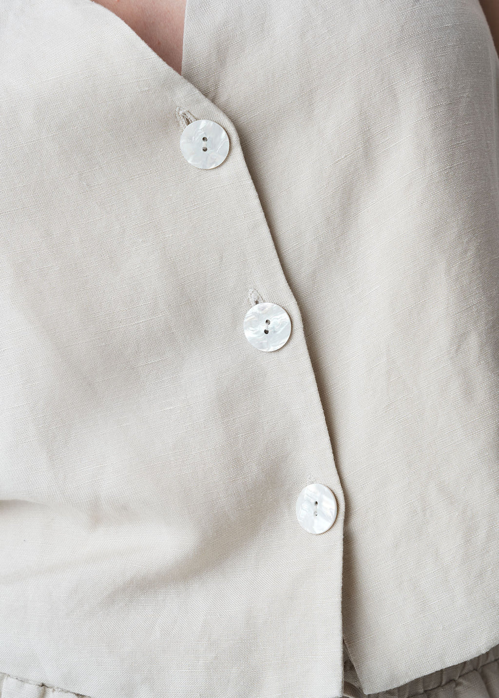 Camisa manga sisa tipo chaleco - Crudo 14_413G383_CRU130000_4