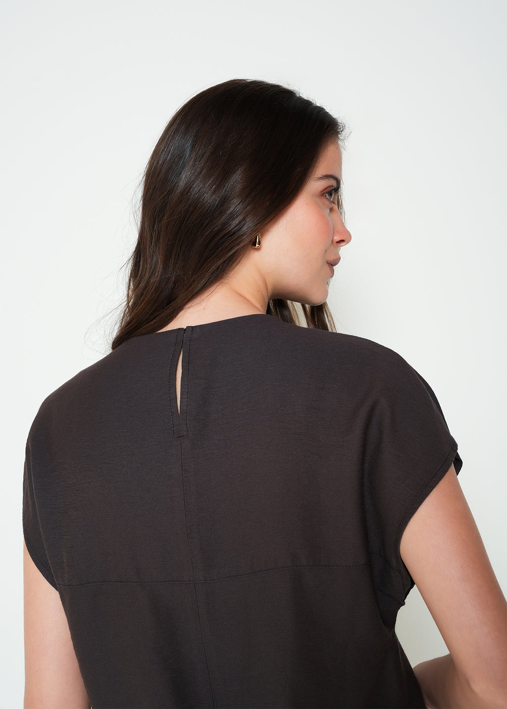 Camisa regular manga corta cuello redondo - Cafe 14_413H302_CAF191101_5