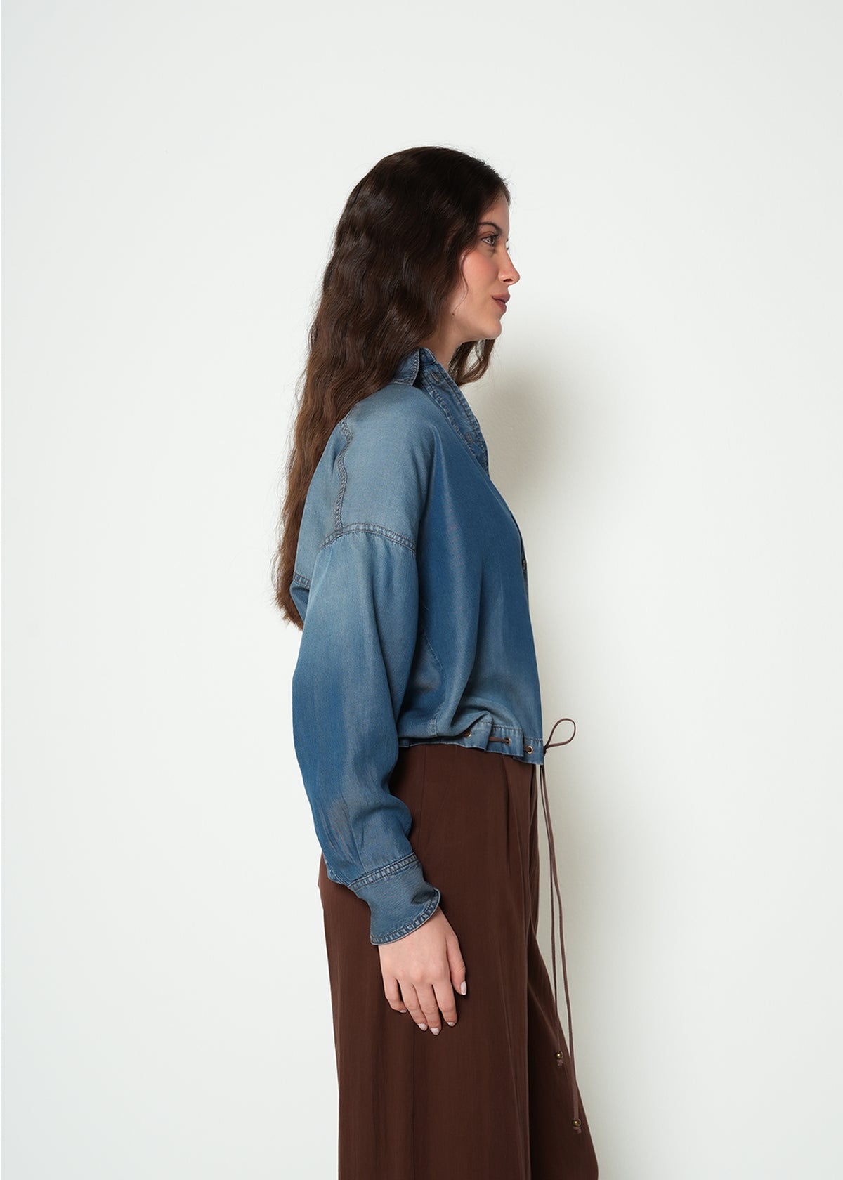 Camisa oversize manga larga cuello clásico efecto denim - Azul 14_413H305_AZU183928_3