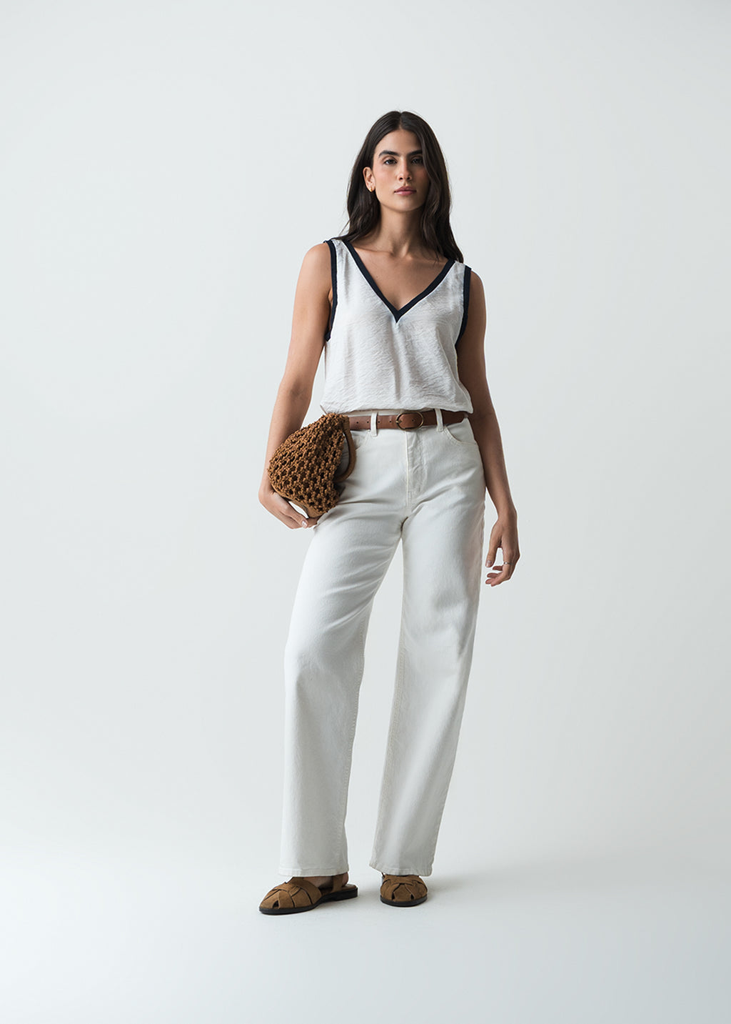 Camisa manga sisa con escote en V - Crudo 14_415G039_CRU111001_5