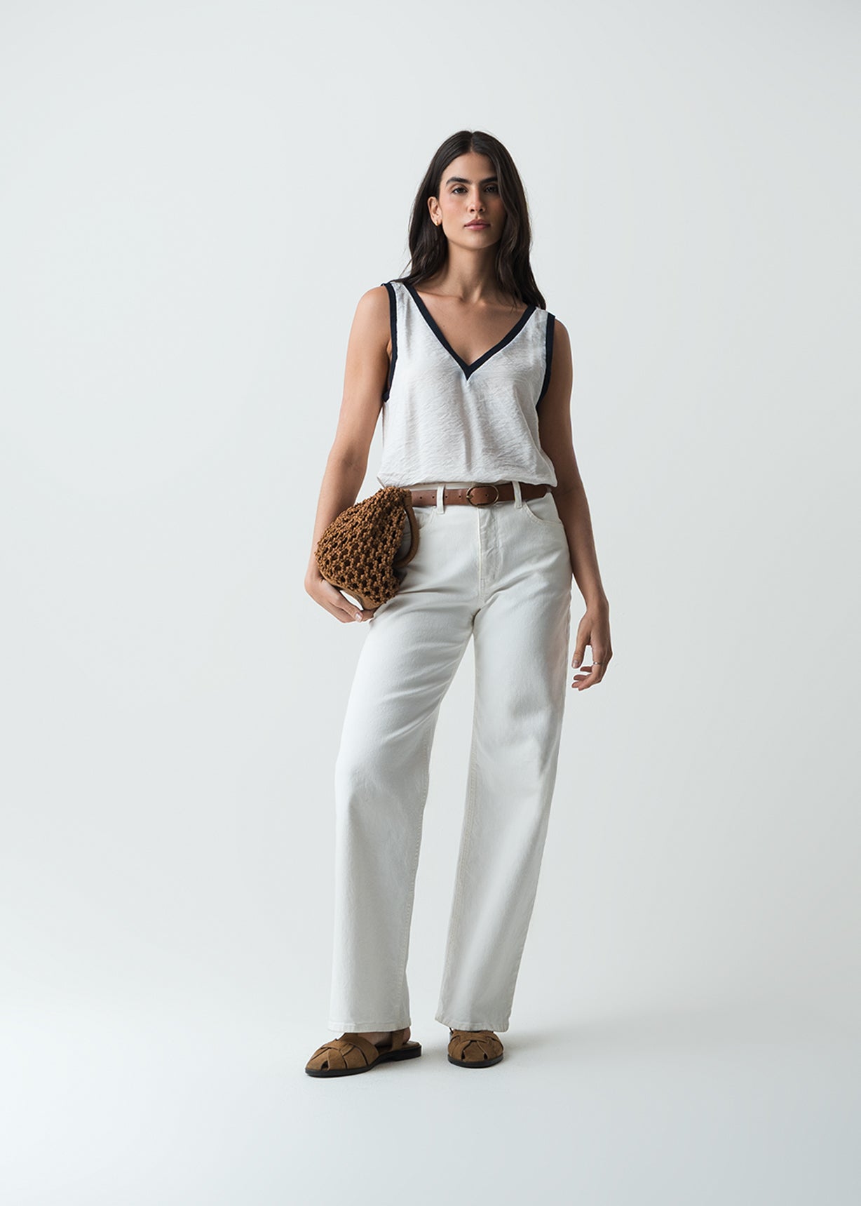 Camisa manga sisa con escote en V - Crudo 14_415G039_CRU111001_5