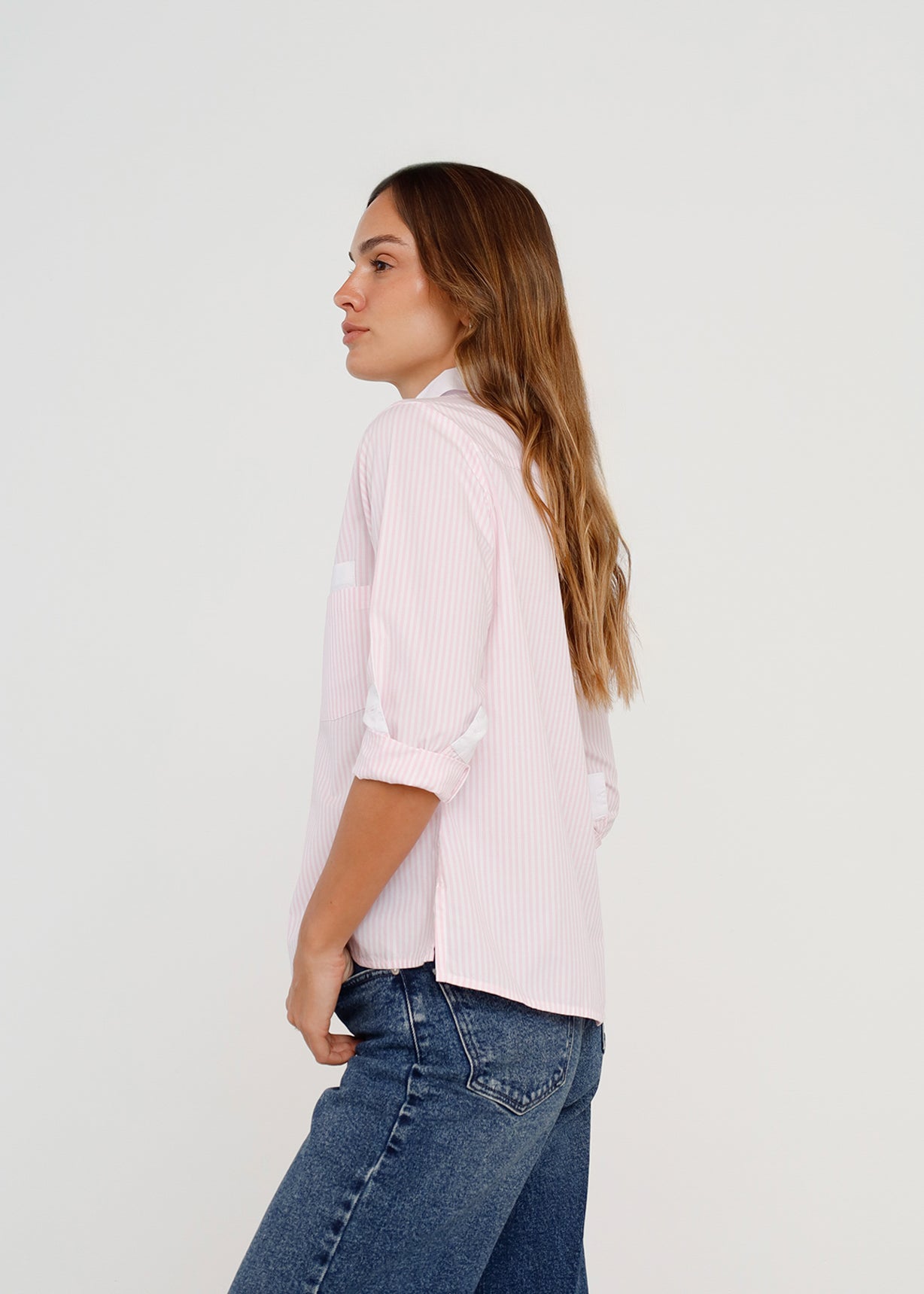 Camisa clásica con doble bolsillo - Rosa 14_415H002_ROS142305_3