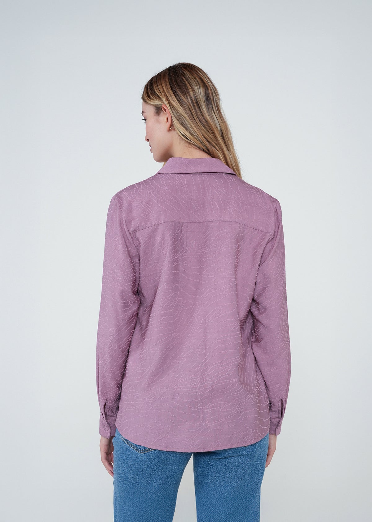 Camisa clásica con textura - Morado 14_415H018_MOR171610_7