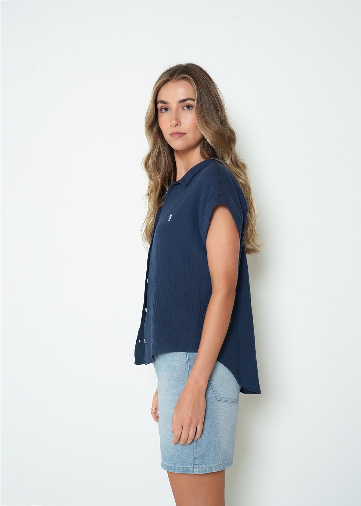 Camisa regular manga corta bordado - Azul 14_415H054_AZU183917_5