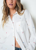 Camisa regular manga larga bordado - Crudo 14_415H059_CRU111001_0