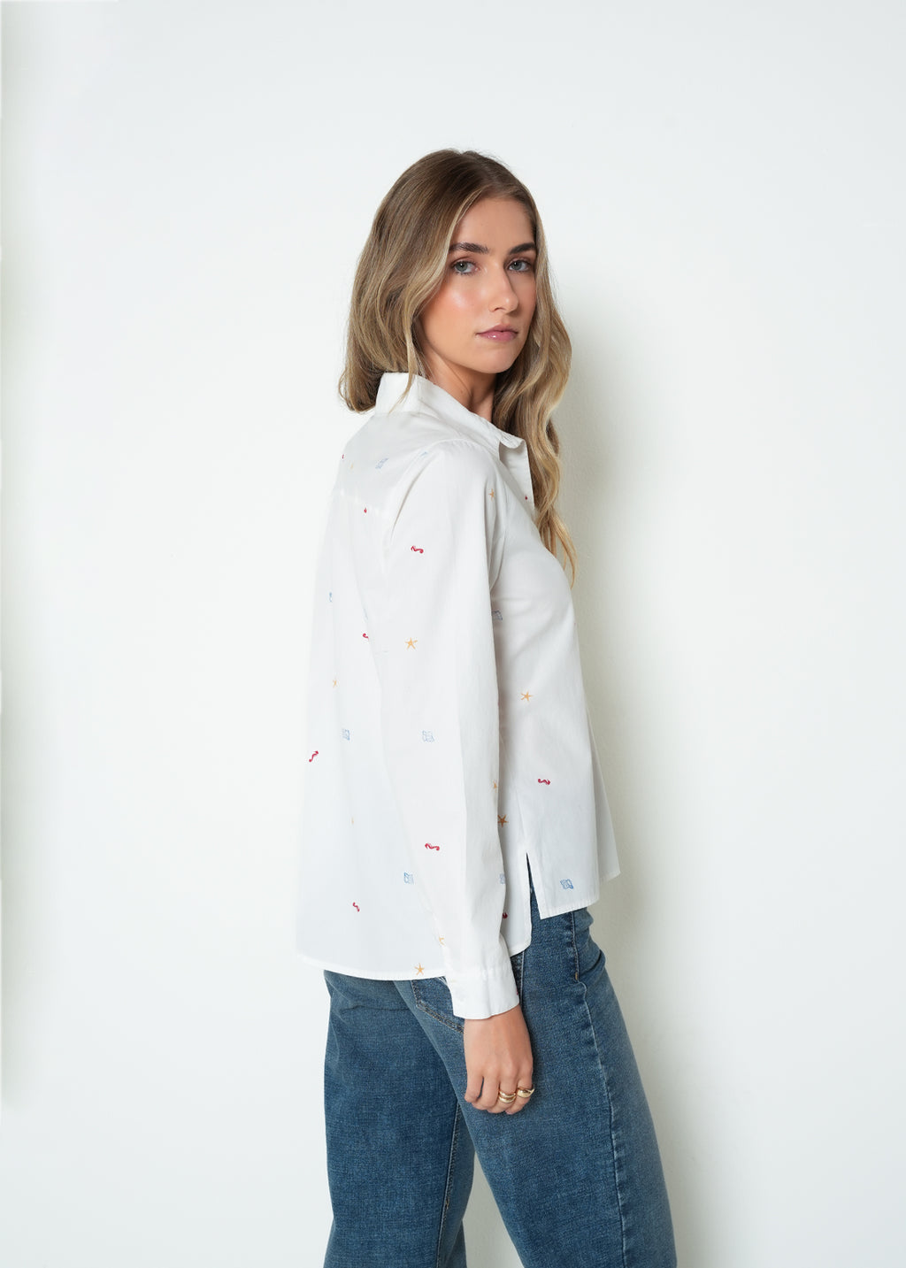 Camisa regular manga larga bordado - Crudo 14_415H059_CRU111001_5