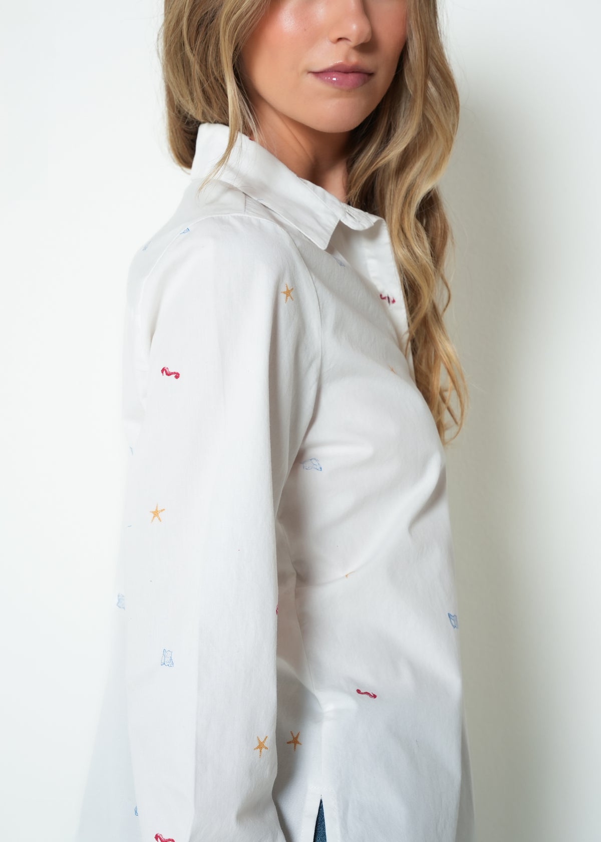 Camisa regular manga larga bordado - Crudo 14_415H059_CRU111001_6