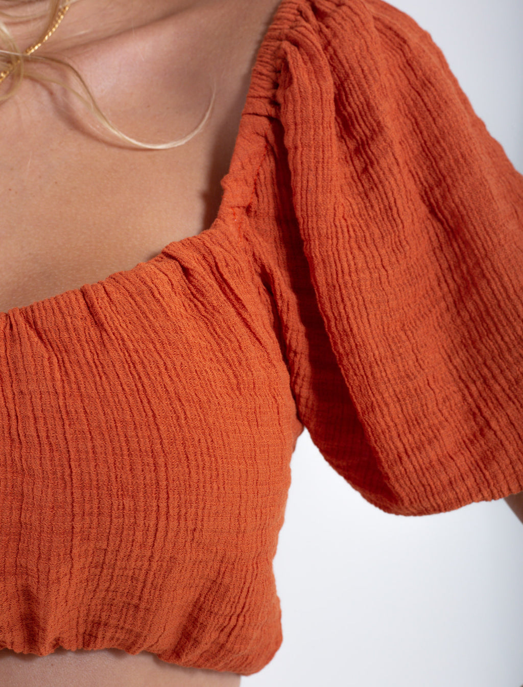 Camisa de manga corta con cortes en bajo - Naranja 14_419D354_A01992_7