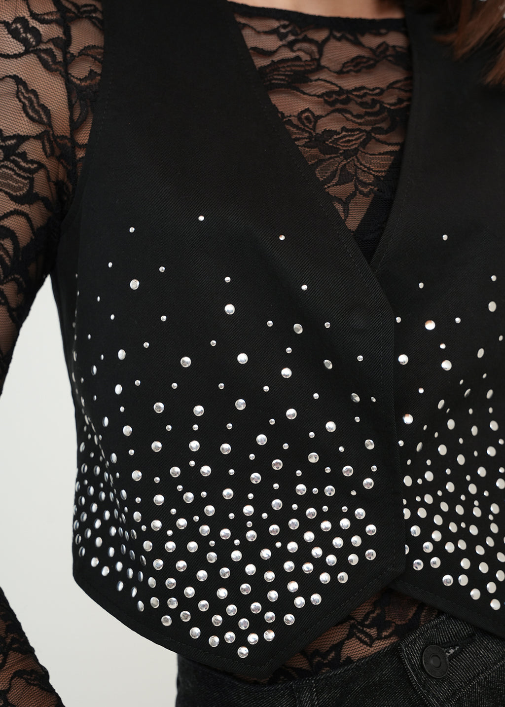 Chaleco con apliques brillantes - Negro 14_419G301_NEG193909_4