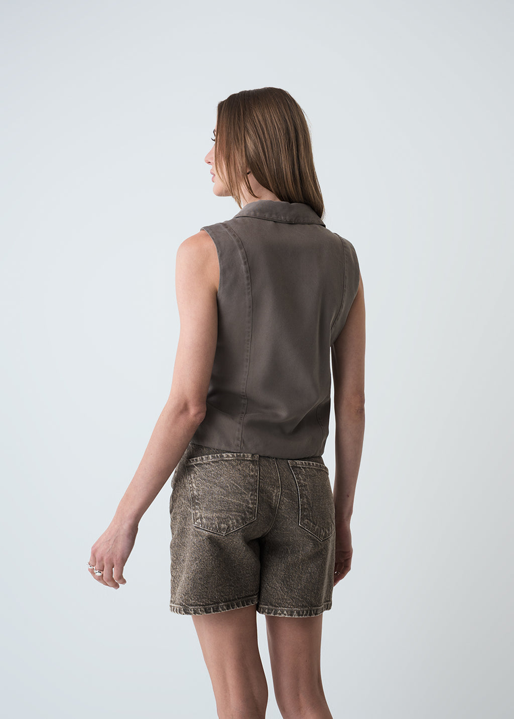 Camisa con cierre en frente - Gris 14_419G310_GRI180513_7