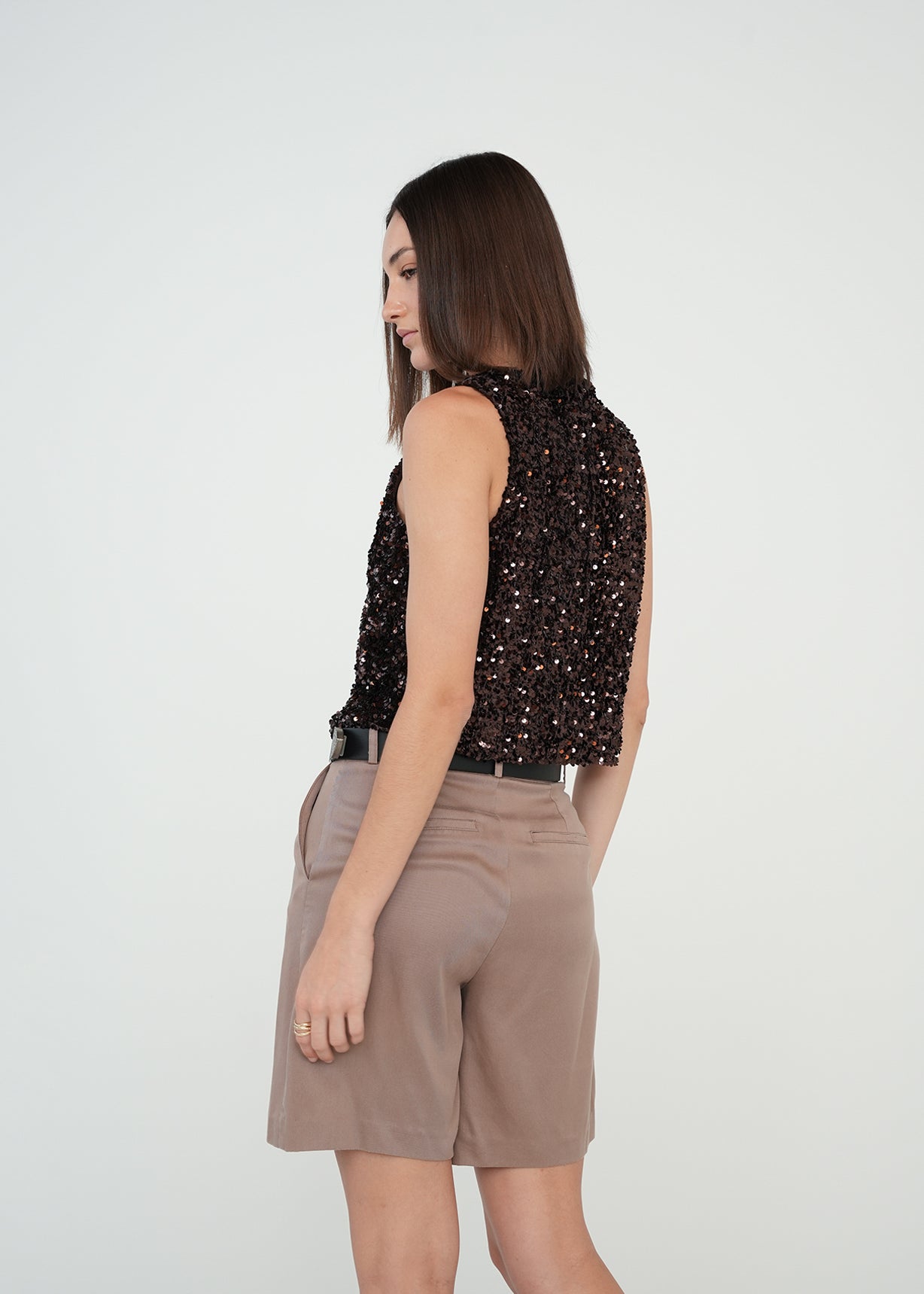 Chaleco con lentejuelas - Café 14_419G318_CAF191111_5