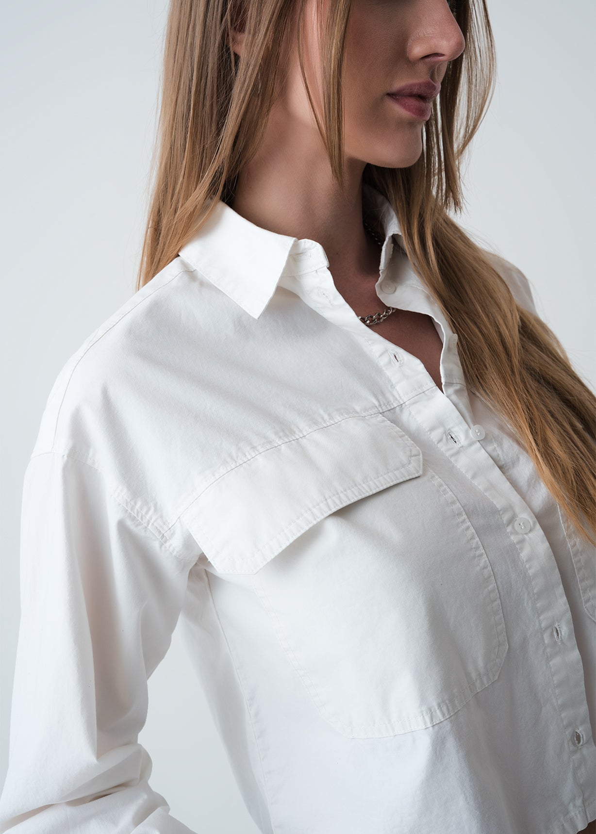 Camisa corta con bolsillos - Crudo 14_419G319_CRU111001_4