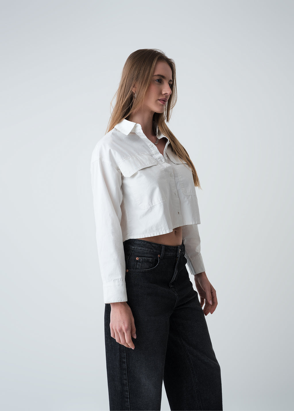 Camisa corta con bolsillos - Crudo 14_419G319_CRU111001_5