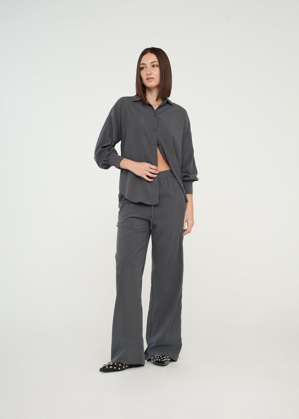 Camisa clásica de botones - Gris 14_419G327_GRI193912_3