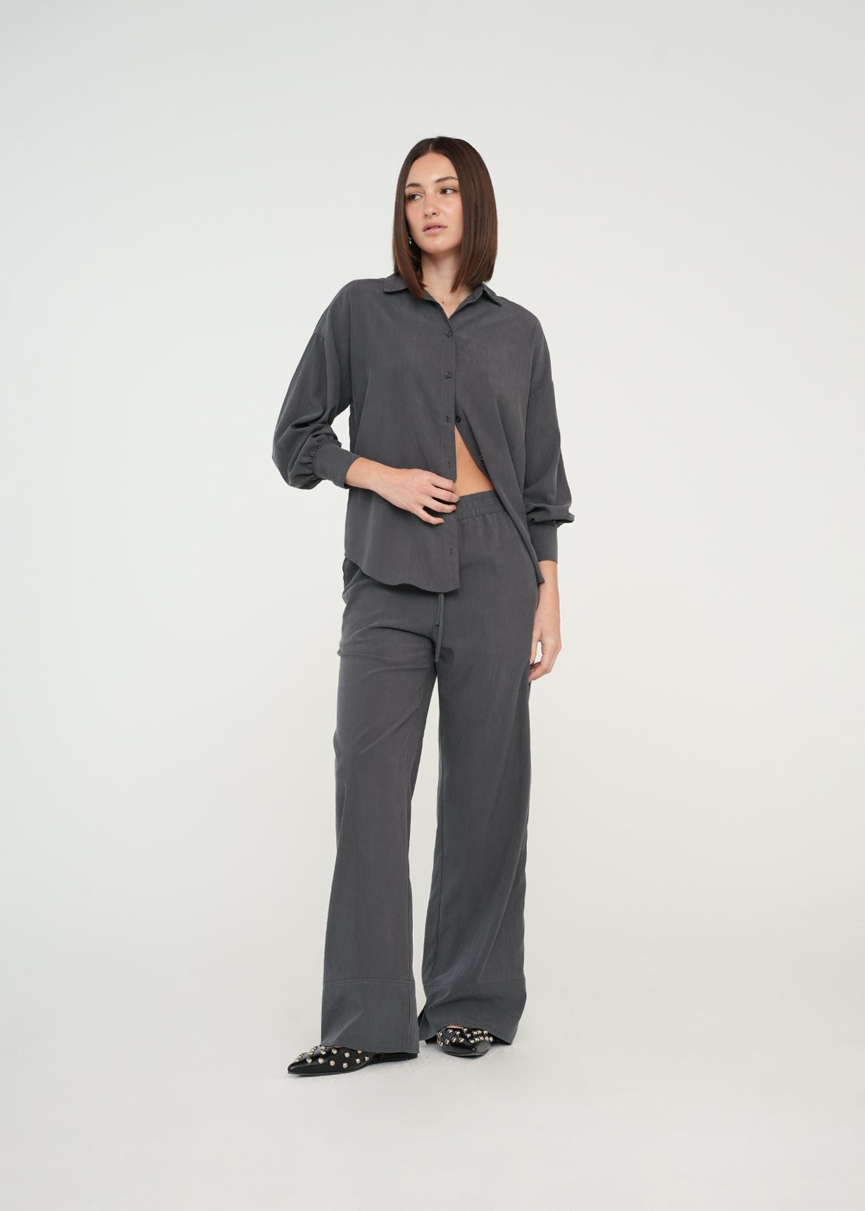 Camisa clásica de botones - Gris 14_419G327_GRI193912_3