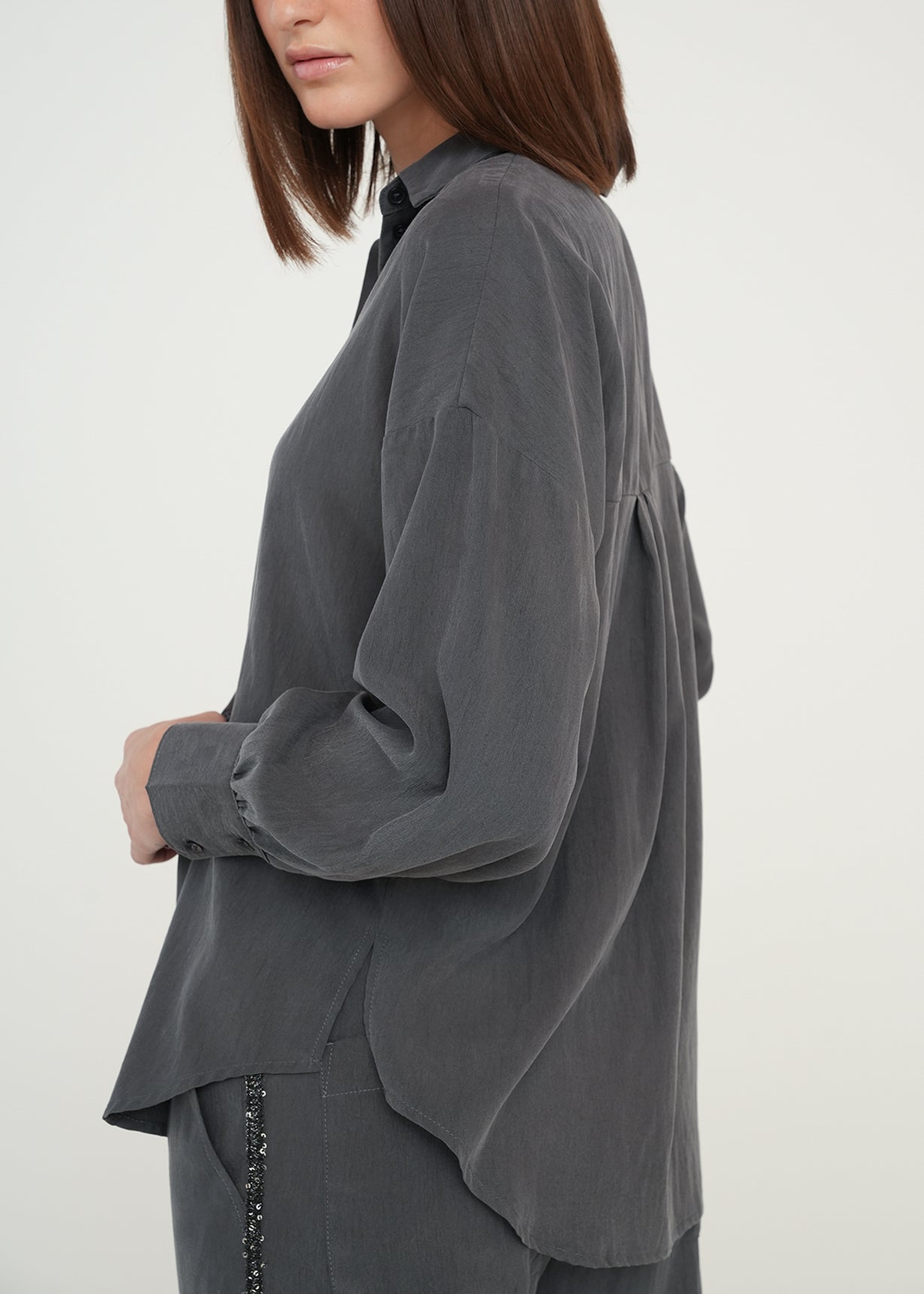 Camisa clásica de botones - Gris 14_419G327_GRI193912_4