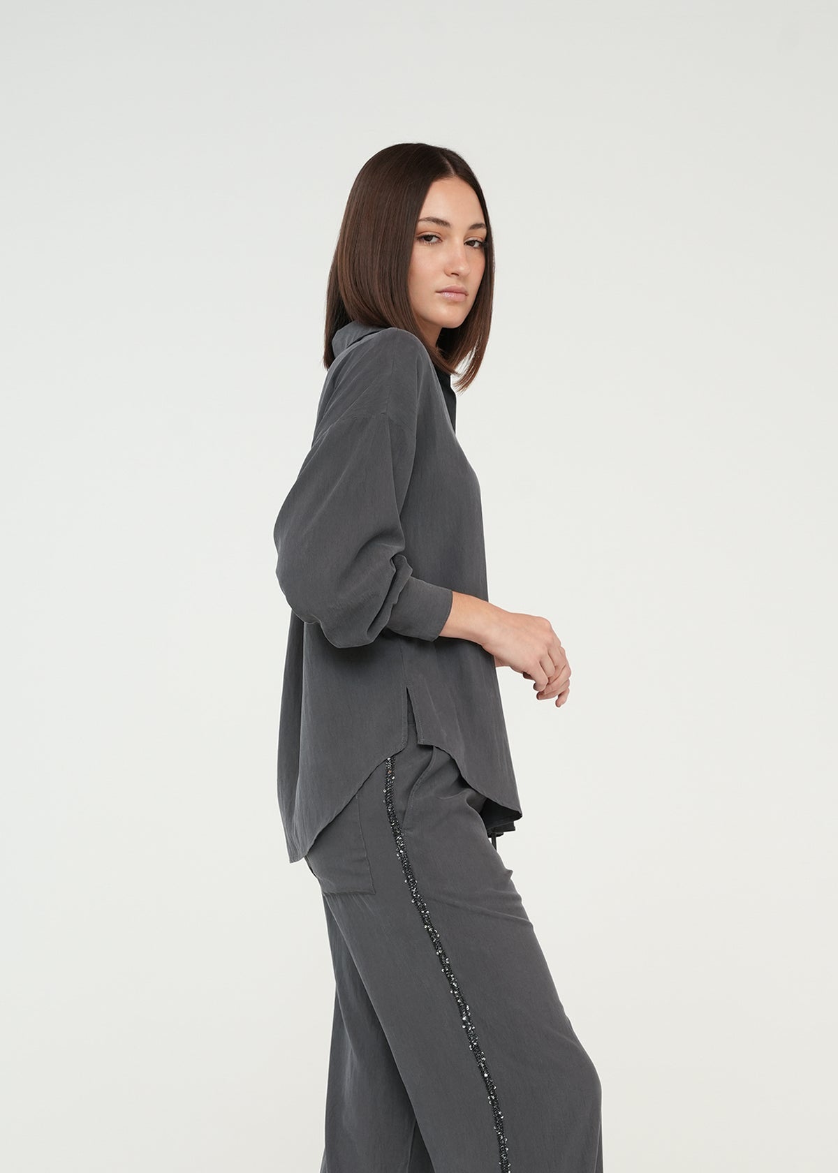 Camisa clásica de botones - Gris 14_419G327_GRI193912_5
