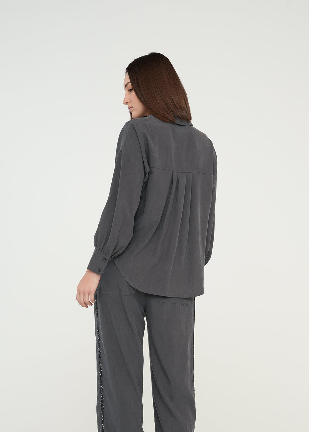 Camisa clásica de botones - Gris 14_419G327_GRI193912_7