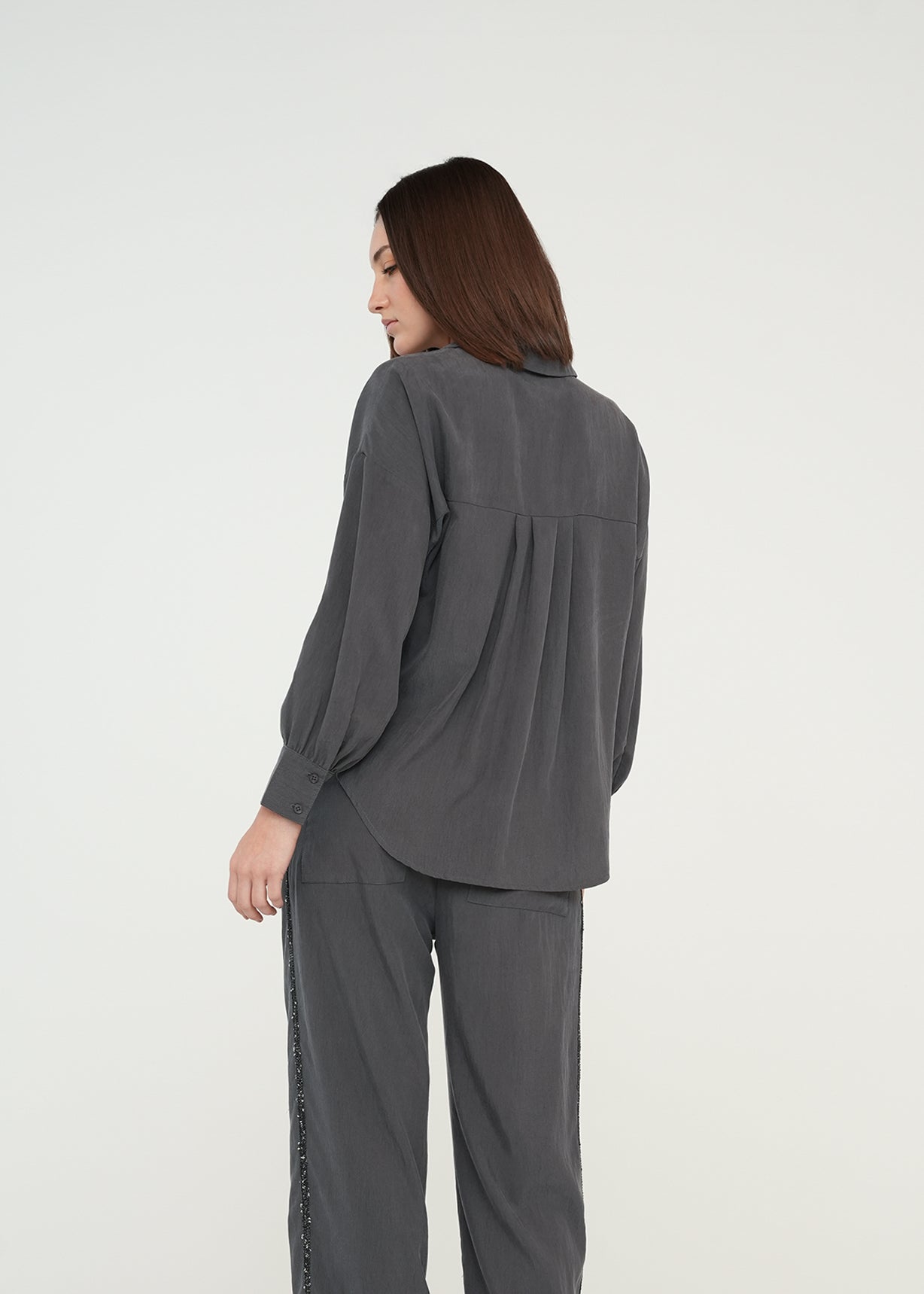 Camisa clásica de botones - Gris 14_419G327_GRI193912_7