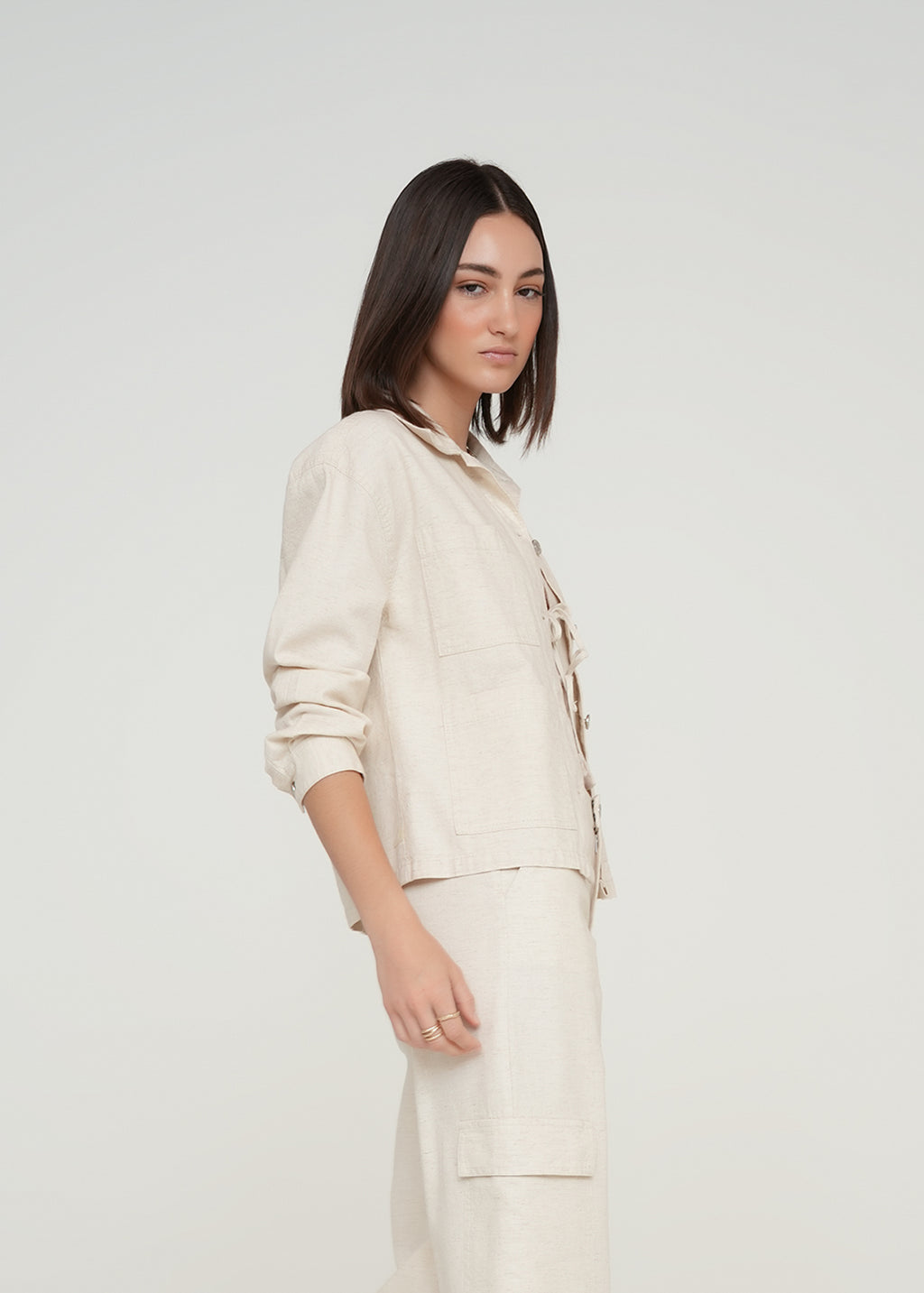 Camisa tipo chaqueta - Crudo 14_419G330_CRU135304_3