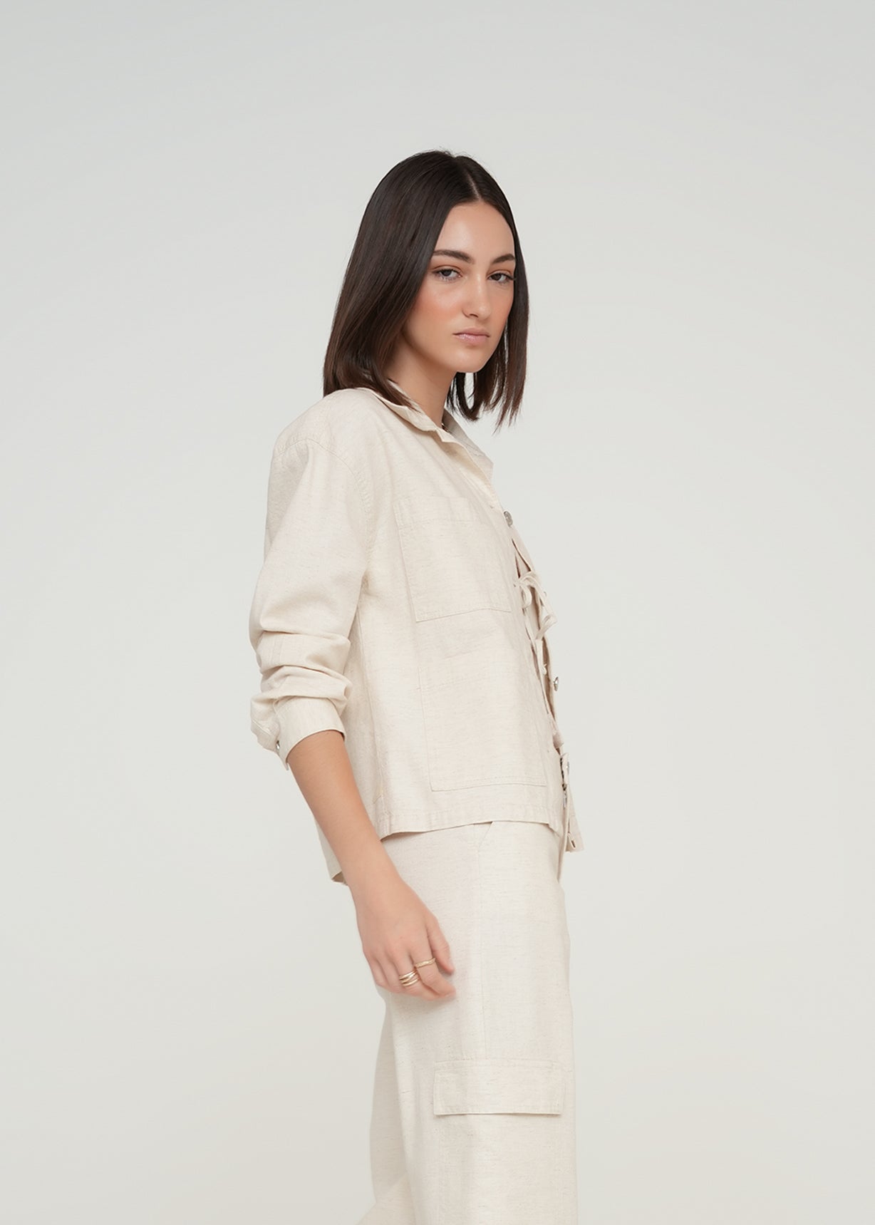 Camisa tipo chaqueta - Crudo 14_419G330_CRU135304_3