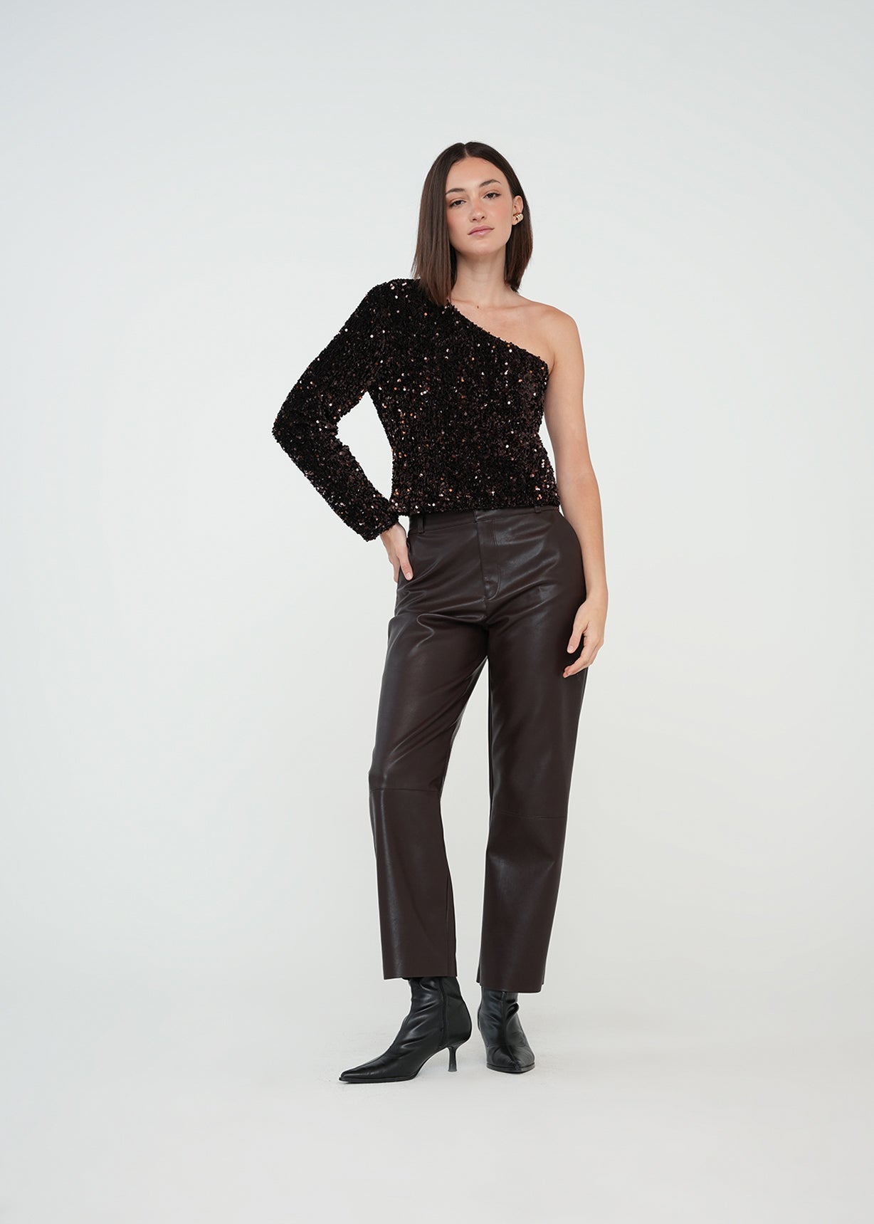 Camisa de lentejuelas - Café 14_419G340_CAF191111_3