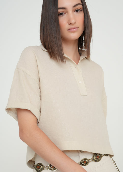 Camisa clásica corta - Crudo 14_419G350_CRU110110_0