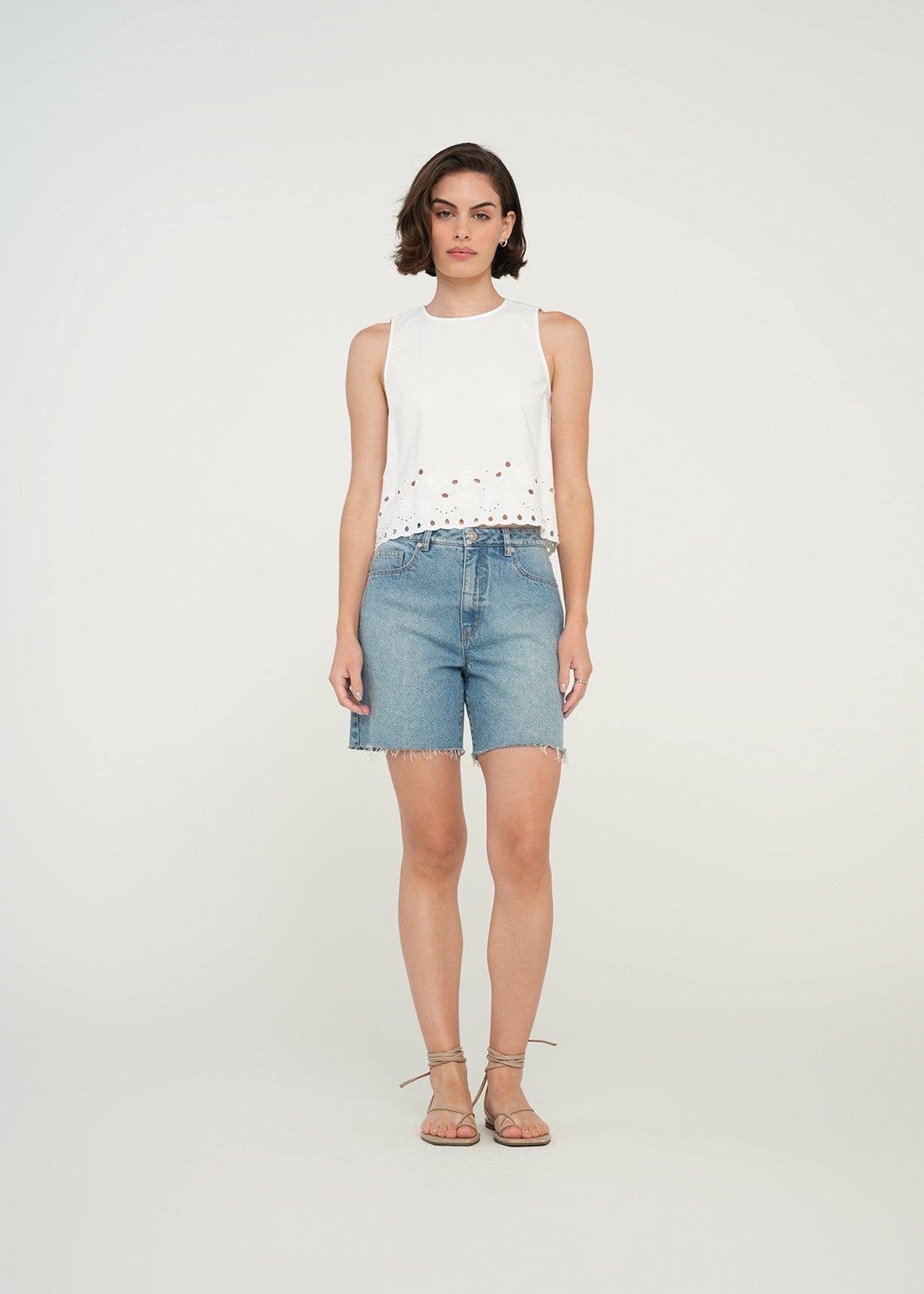 Camisa manga sisa con detalles bordados - Crudo 14_419G365_CRU111001_3