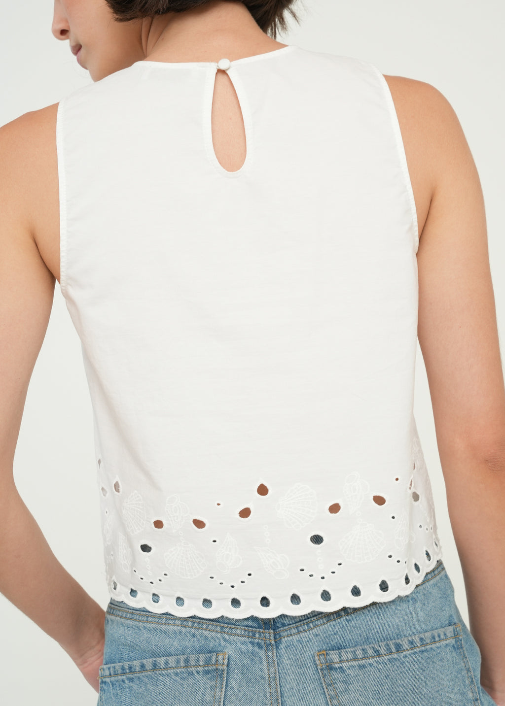 Camisa manga sisa con detalles bordados - Crudo 14_419G365_CRU111001_4