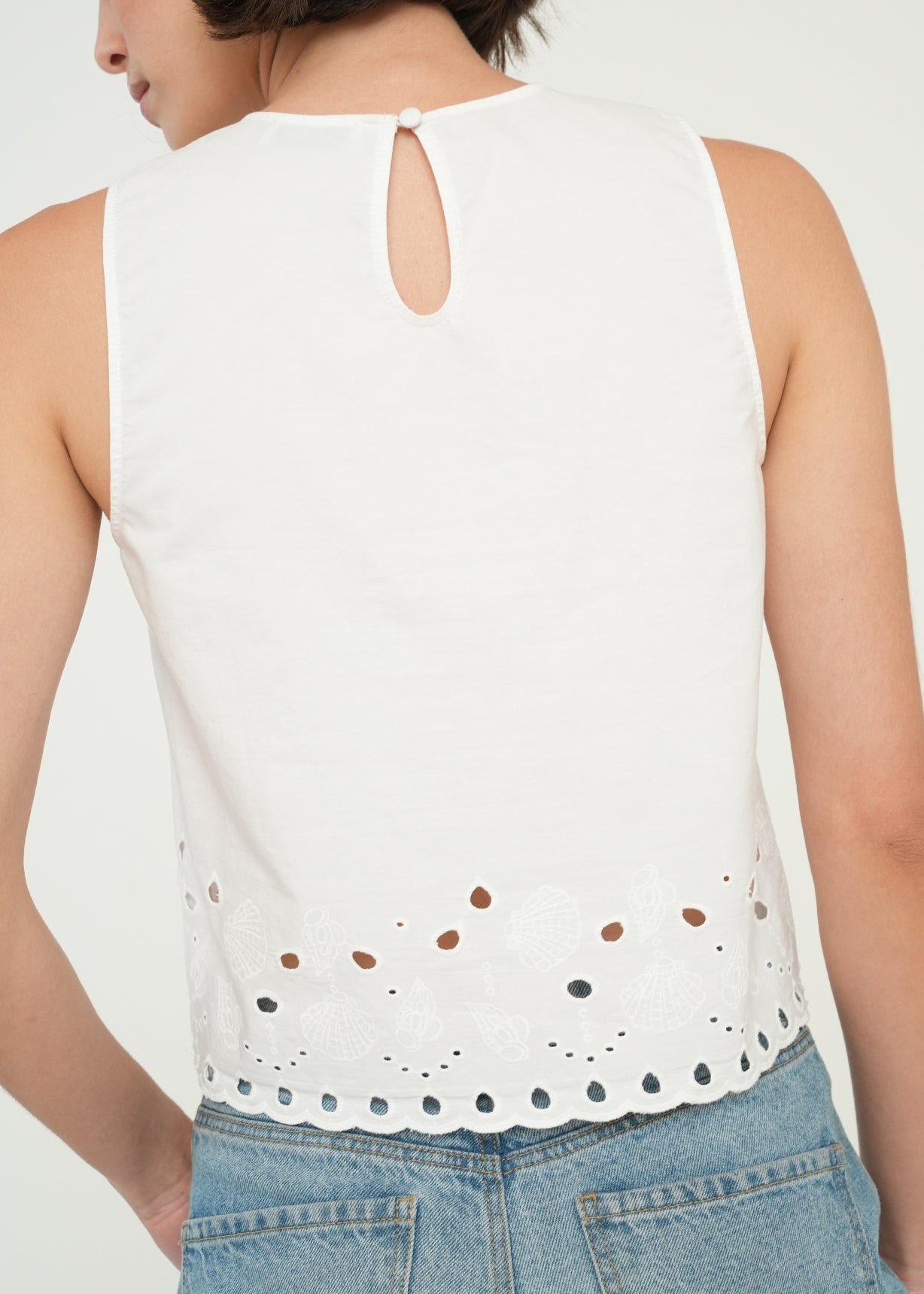 Camisa manga sisa con detalles bordados - Crudo 14_419G365_CRU111001_4