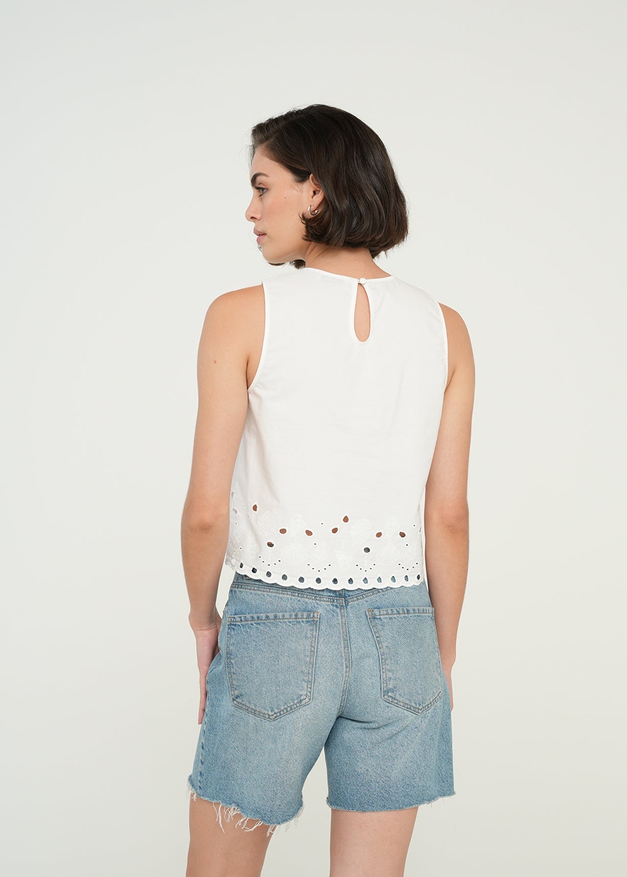Camisa manga sisa con detalles bordados - Crudo 14_419G365_CRU111001_7