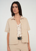 Camisa clásica con bolsillo - Beige 14_419G366_BEI151307_0