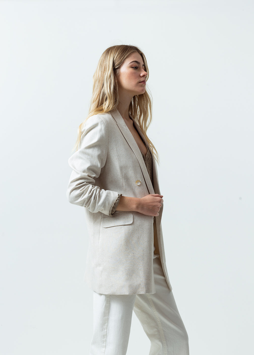 Chaqueta tipo blazer - Crudo 14_421G030_CRU134403_3