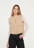 Chaleco con cierre - Beige 14_421H028_BEI151114_0