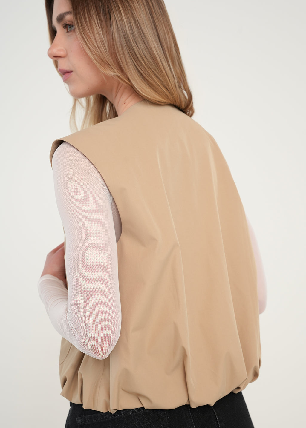 Chaleco con cierre - Beige 14_421H028_BEI151114_6