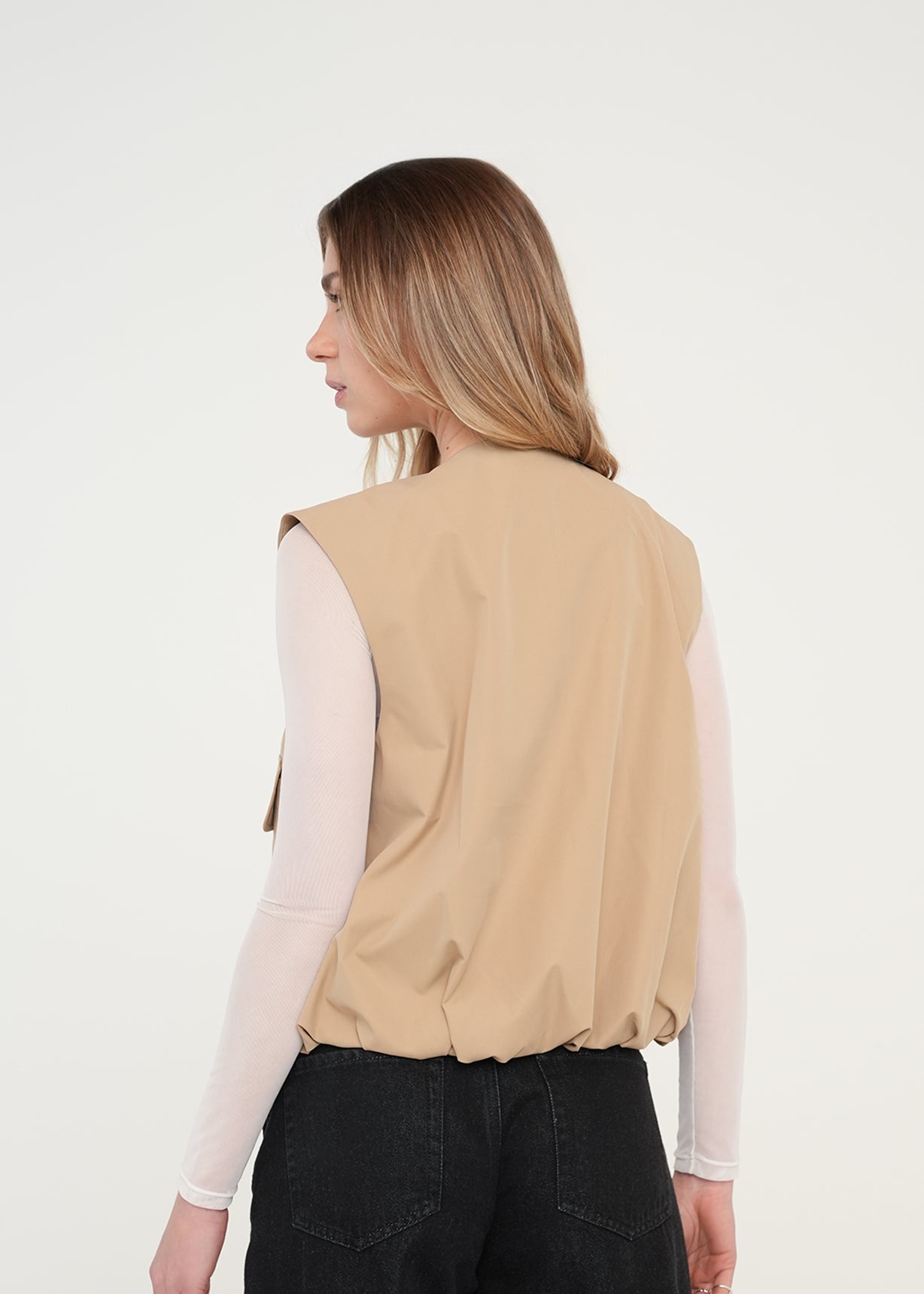 Chaleco con cierre - Beige 14_421H028_BEI151114_7