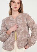Chaqueta con bordado floral - Gris 14_421H029_GRI171212_0