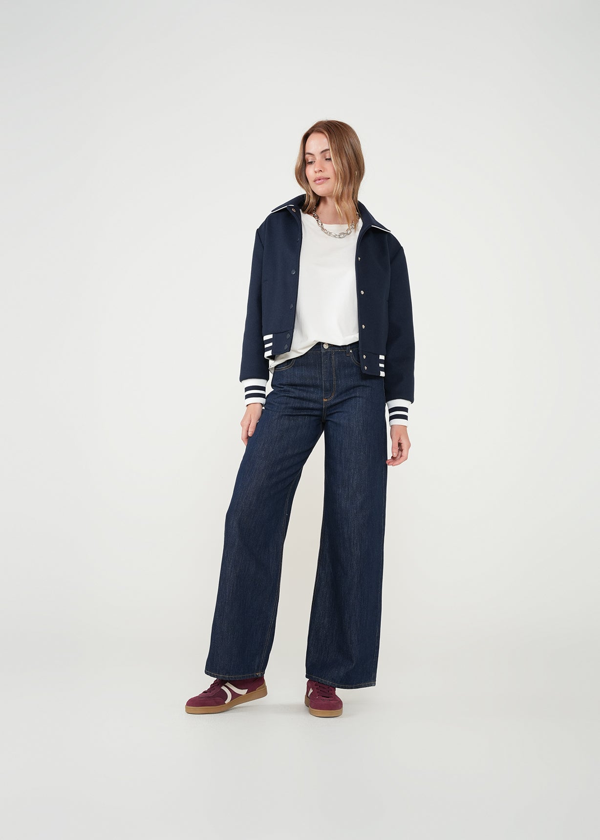 Chaqueta con bloques de color - Azul 14_421H030_AZU193923_3