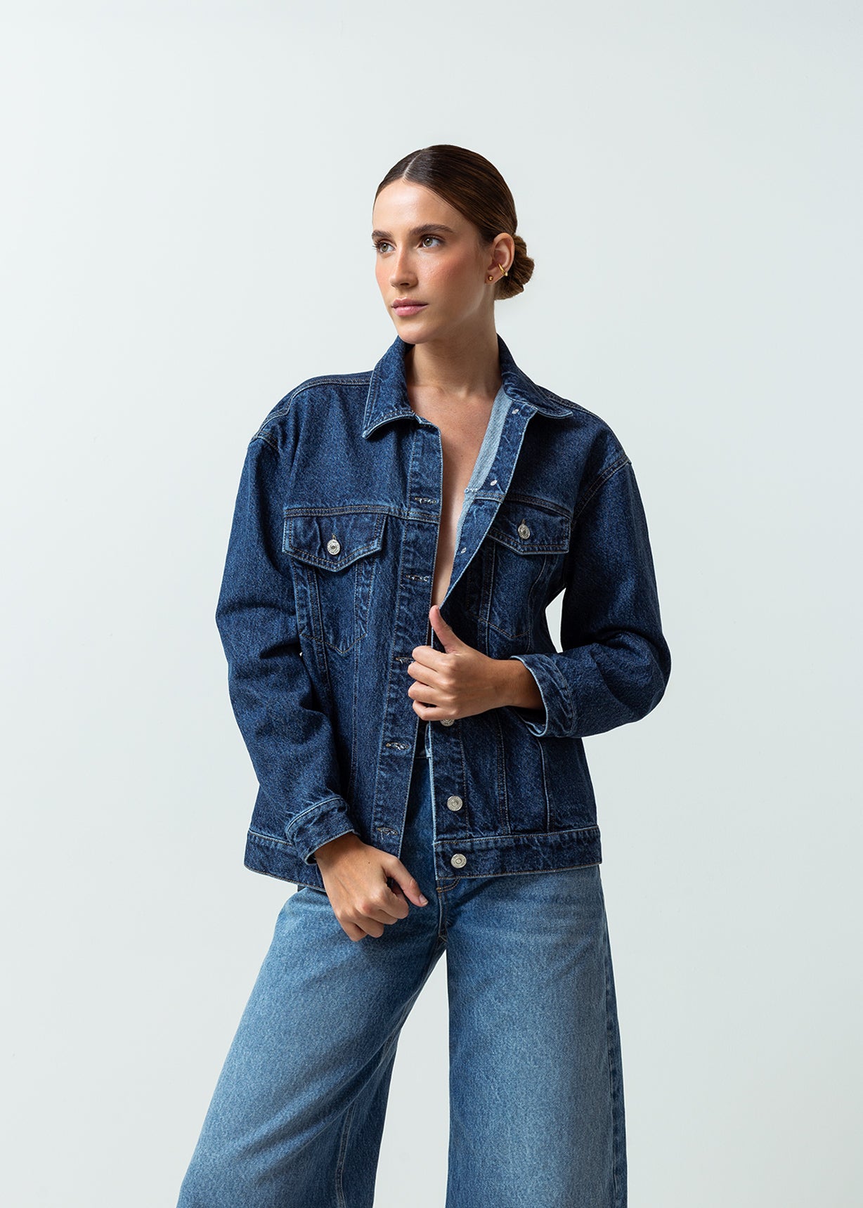Chaqueta en denim tipo trucker - Azul 14_422G301_AZU183928_7