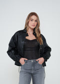 Chaqueta tipo cuero con ajuste - Negro 14_422H001_NEG193909_0
