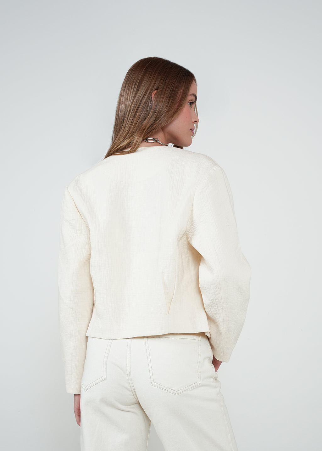 Chaqueta ligera con botones - Blanco 14_422H002_BLA120601_7