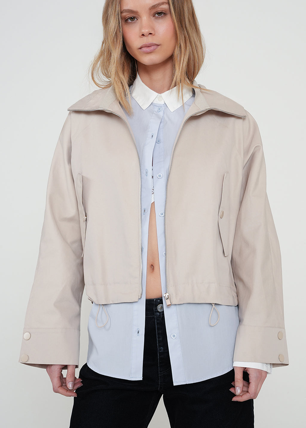 Chaqueta con capucha - Beige 14_422H032_BEI140002_0