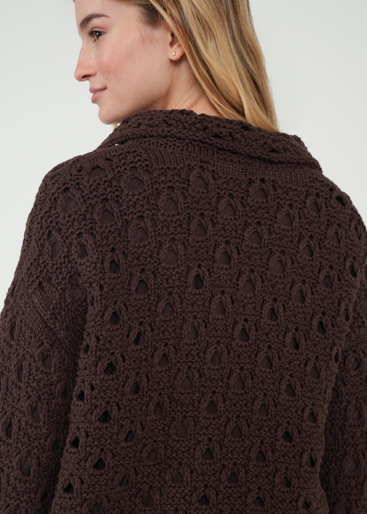 Chaqueta con tejido desagujado - Café 14_422H037_CAF191016_6