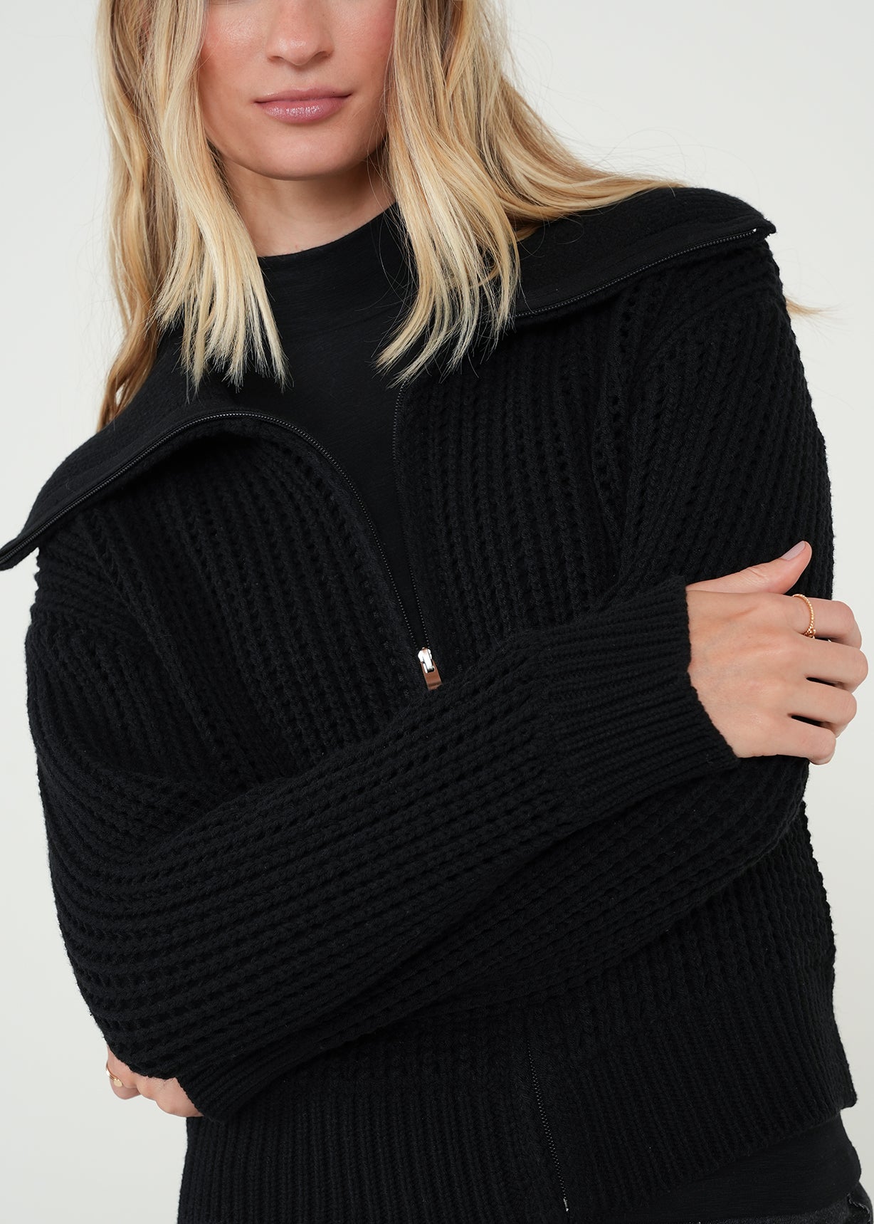 Chaqueta tejida con cierre - Negro 14_422H040_NEG193909_4