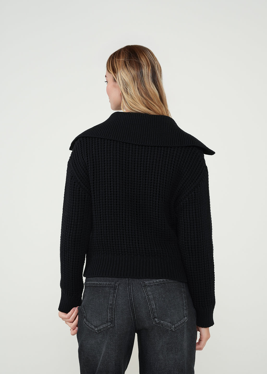 Chaqueta tejida con cierre - Negro 14_422H040_NEG193909_7