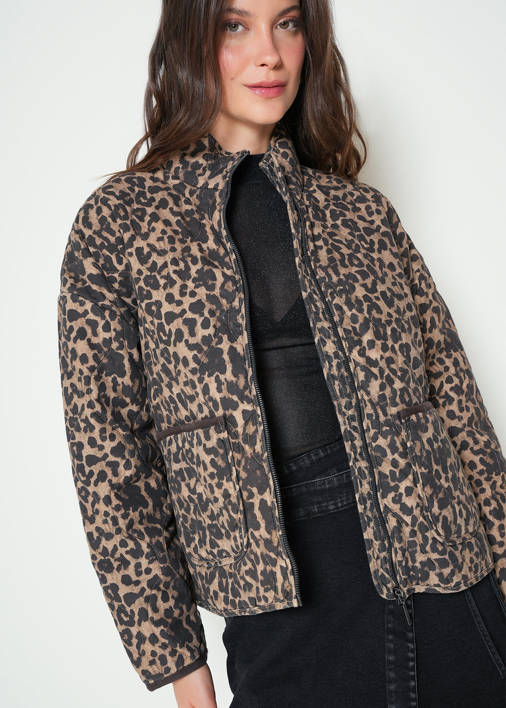 Chaqueta acolchada animal print - Café 14_422H085_CAF191218_4