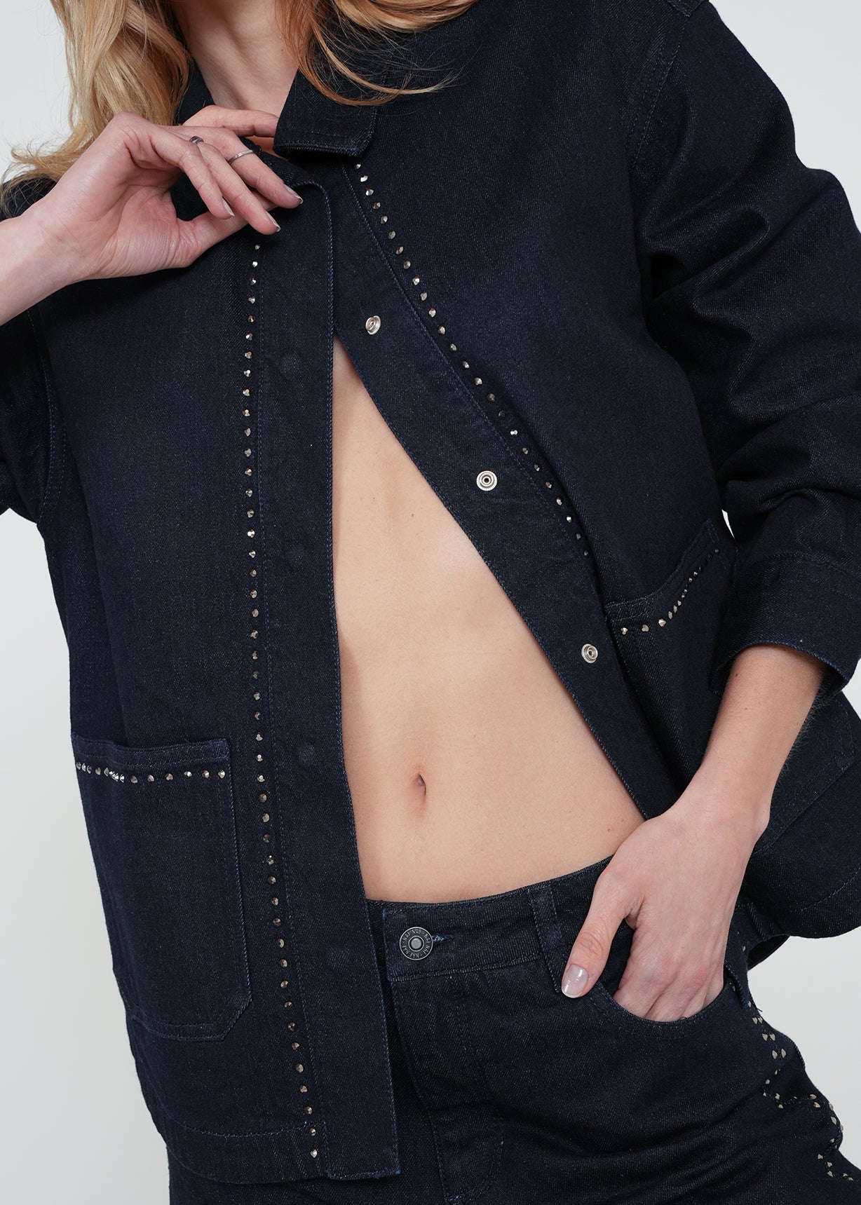 Chaqueta en denim con taches - Azul 14_422H301_AZU194227_4