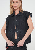 Chaleco en denim con botones - Negro 14_422H303_NEG193909_0