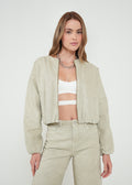 Chaqueta bordada con cierre - Beige 14_422H305_BEI156307_0