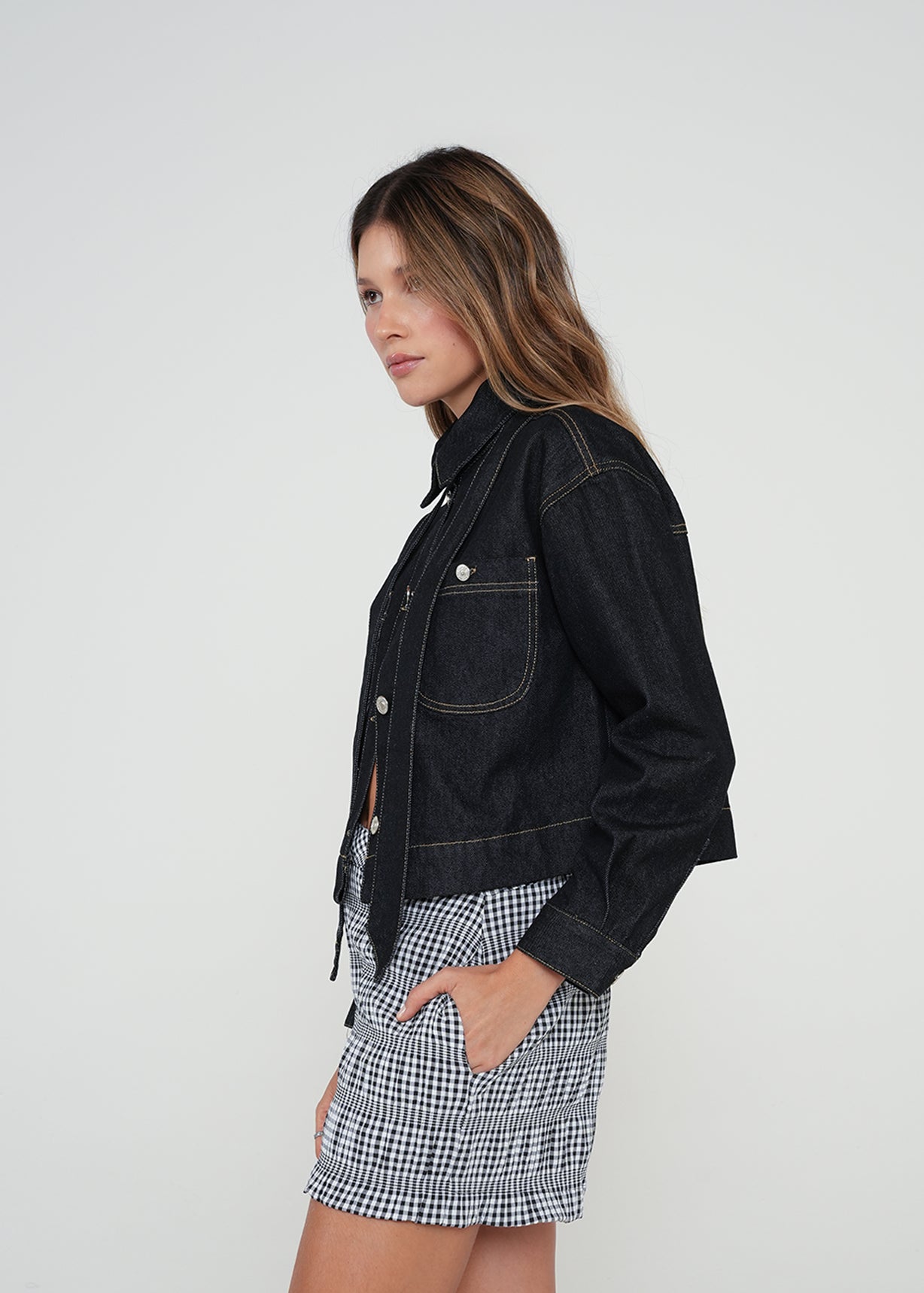Chaqueta con detalle de lazo - Azul 14_422H334_AZU194227_5